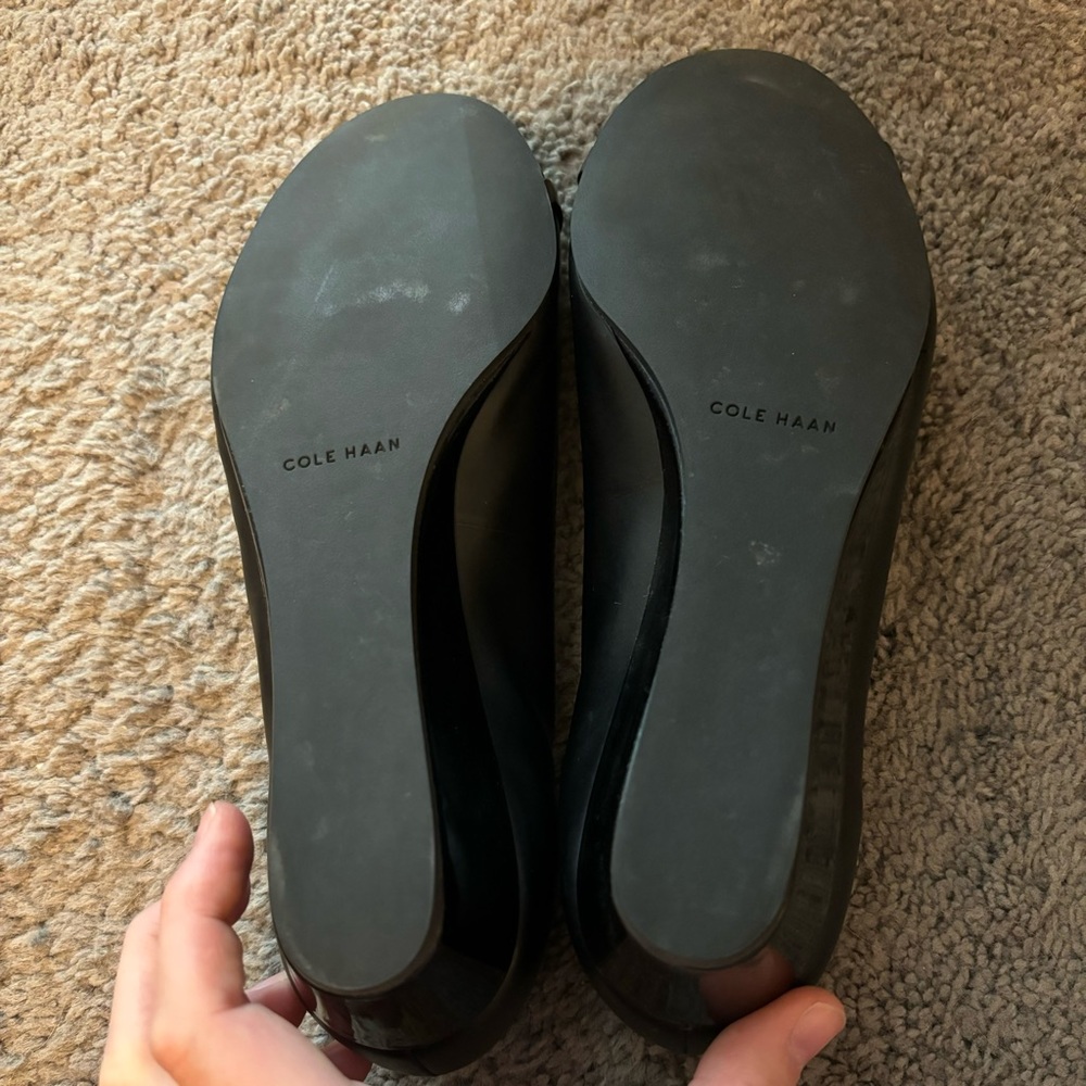 ✨SALE✨Cole Haan black slip on wedges - Picture 3 of 4